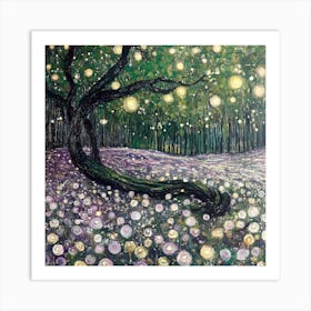 Tree Of Light Klimt Inspired Art Print