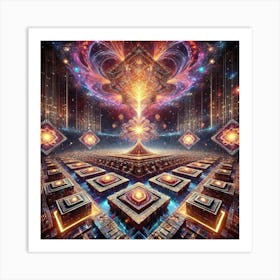 A Breathtaking Depiction Of The Fractal Throne Roo Art Print