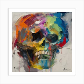 Colorful Skull 5 Art Print