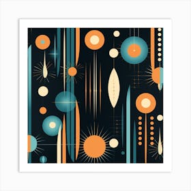 Retro Abstract Pattern 1 Art Print