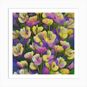 Alstroemeria Flowers 1 Art Print