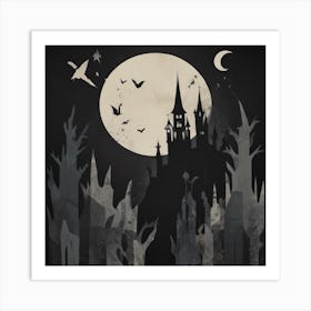 Halloween Castle 25 Art Print