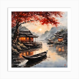 Chinese Village Art Print