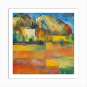 Landscape With Mountains Art Print