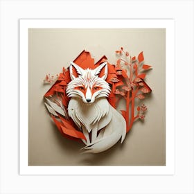 Minimalism, Fox 1 Art Print