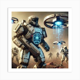 Asterian Starshield Enforcers Defense Drones Art Print