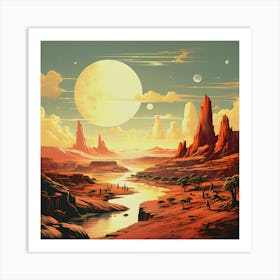 Travel Poster - Sci-Fi Planet Art Print