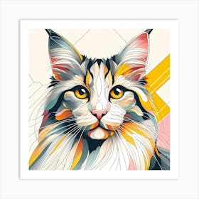 Feline Cat Creative Artwork Illustration 172 Art Print