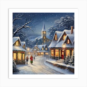 Christmas Village 31 Art Print