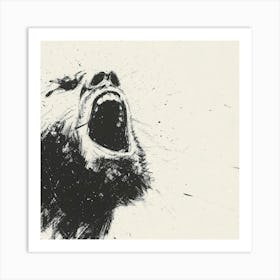 Men Roaring Art Print