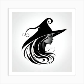 Witch Woman In A Hat Art Print