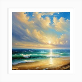 Sunset On The Beach 57 Art Print