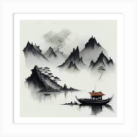 Asia Ink Painting (134) Art Print