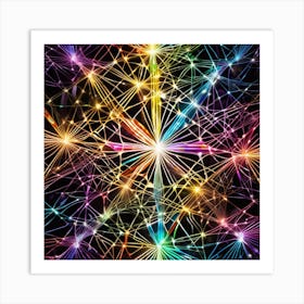 Abstract Colorful Fractal Pattern Art Print