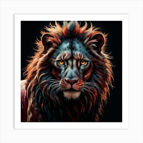 Lion Painting 1 Art Print