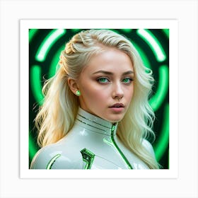 Futuristic Girl 18 Art Print