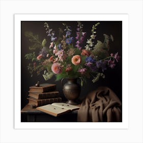 Golden Age Floral Still-life 2.0 4 Art Print