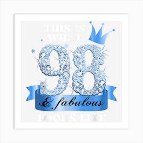 98 & Fabulous I Blue Black Party Group Candid Photo Outfit Art Print