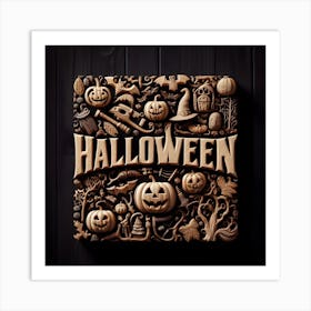 Halloween Lettering 1 Art Print