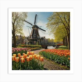 Amsterdam Windmill Poster