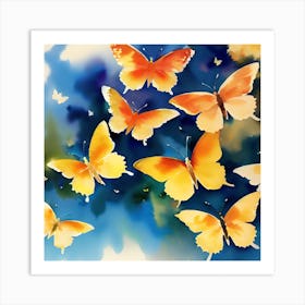 Butterflies In The Sky 1 Art Print