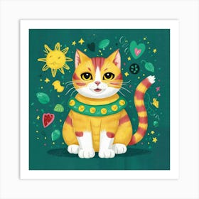 Lucky Cat Art Illustration Painting Fashion Nbk6c9c6r9k4cqh6v9dlpa Lnwoajrzqvuwfqtqfkaevq Art Print