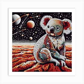 Koala in space Art Print