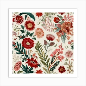 Floral Wallpaper 9 Art Print