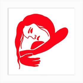 Woman Hugging Her Baby Art Print