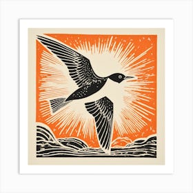 Retro Bird Lithograph Common Tern 4 Art Print