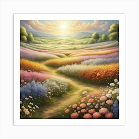 Flowering Meadow 1 Art Print