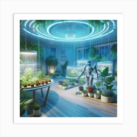 Futuristic Living Room Art Print