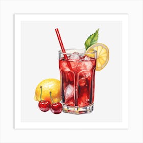 Cherry Lemonade 1 Art Print