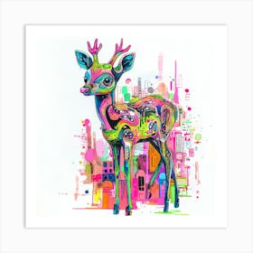 Deer Canvas Print 1 Art Print