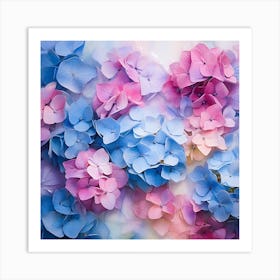 Hydrangea Flowers Art Print