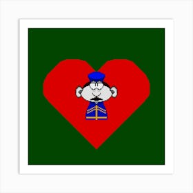 Smurfs Heart Art Print