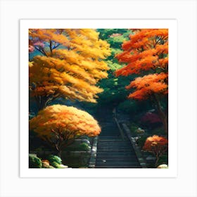 Autumn Trees 1 Art Print