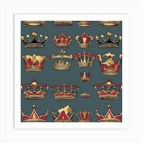 Crowns 1 Art Print