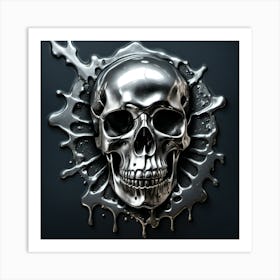 3d Rendering Of A Skull Art Print