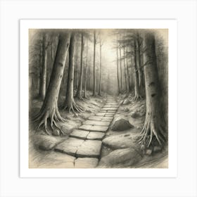 Path In The Woods 3 Art Print