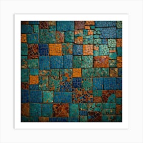 Mosaic Tile Background Art Print