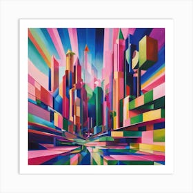 Abstract Cityscape Art Print