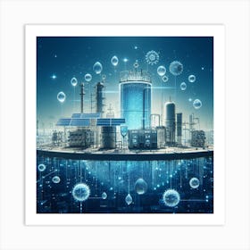 3d Rendering Of A Futuristic City Art Print