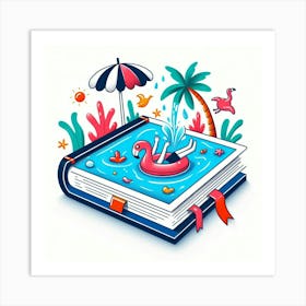 Illustration Of A Book Art Print