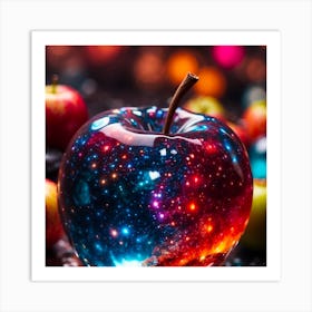 Galaxy Apple Art Print