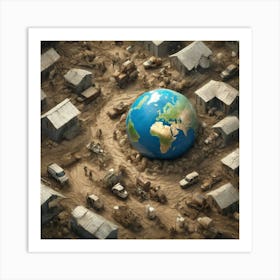 Earth In A Village Art Print