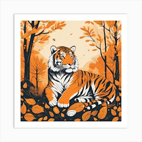 Tiger In The Forest 3 Art Print