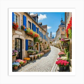 Cobblestone Street In France 9 Art Print