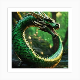 Dragon In The Forest Art Print