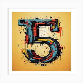 Number Five 1 Art Print